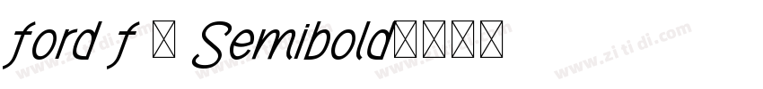 Ford F 1 Semibold字体转换